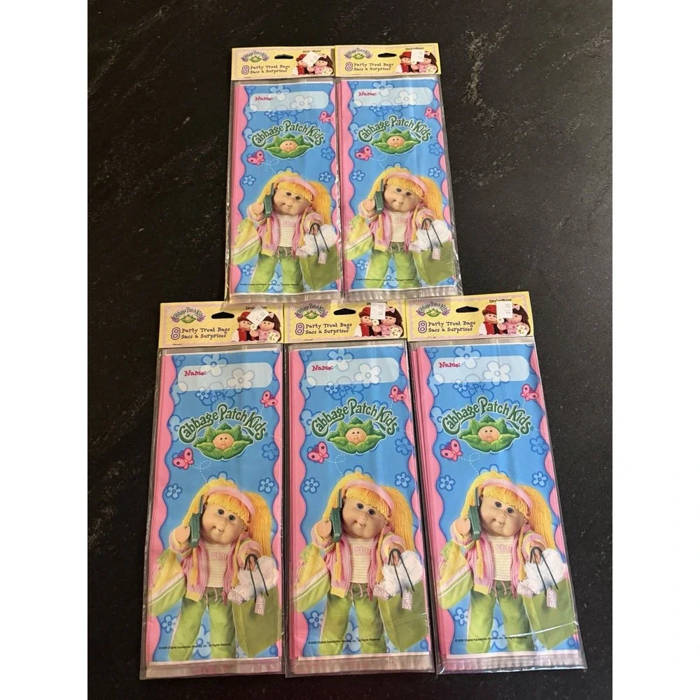 Vintage Cabbage Patch Kids Party Lot Plates‎ Napkins Banner Treat Bags NEW